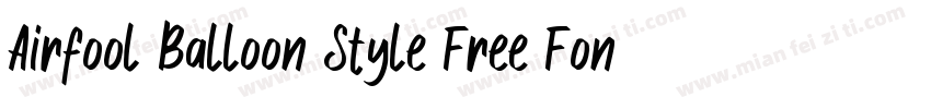 Airfool Balloon Style Free Font字体转换